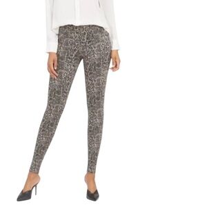 Spanx Jean-ish Leggings Taupe Snakeskin Ankle Length Women’s Size Small